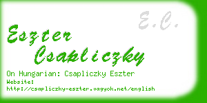 eszter csapliczky business card